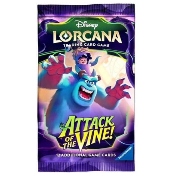 Collectible Disney Lorcana Trading Card Game Attack of the Vine! Booster Pack (12 Cards)