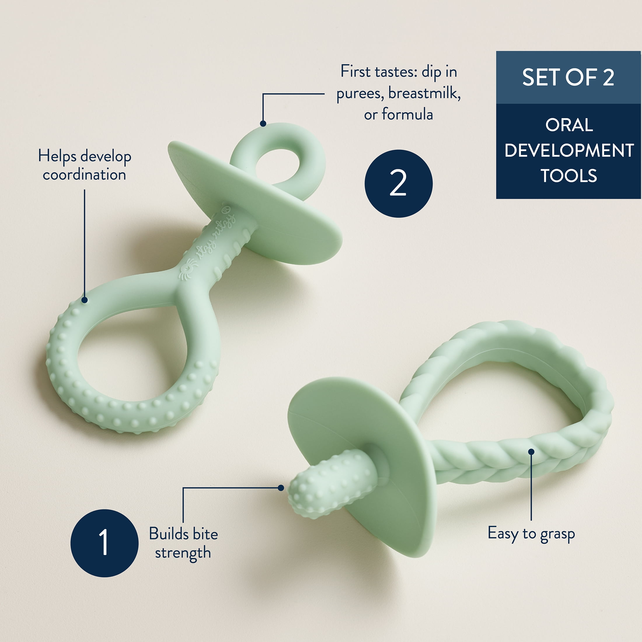 Itzy Ritzy 2pk Pre-Feeding Teether Tools
