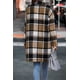 thumbnail image 4 of Abrigo PRETTYGARDEN Shacket a Cuadros Botones Mezcla de Lana Caqui XL, 4 of 8