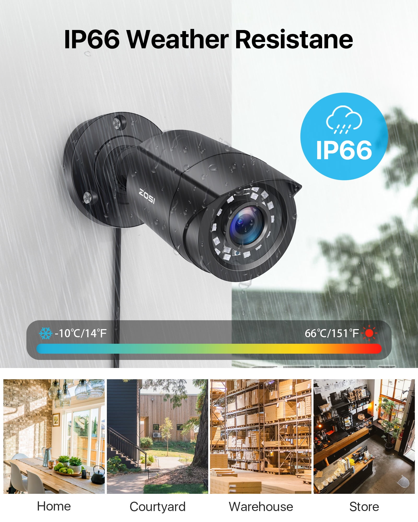ZOSI 3K Lite H.265+ Home Security Camera System,5MP Lite 8 Channel Surveillance DVR and 4 x 1080p Weatherproof CCTV Dome Camera Outdoor Indoor with 80ft Night Vision, Motion Alerts, NO Hard Drive