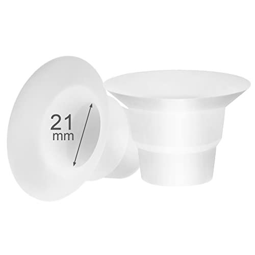 Insertos de Brida de Silicona Mompmuir de 21 mm Compatibles con Lansinoh, Elvie, Spectra, Willow, Momcozy S12, Amada MYA, Freemie, TSRETE, Medela y Rainyb - Reducen de 24-25 mm a 21 mm