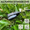 YOJOE 100 Foot Black Outdoor Extension Cord 16/3 SJTW Waterproof
