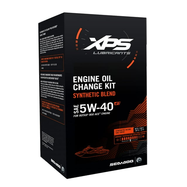 BRP XPS Sea-Doo Spark 4T 5W-40 Full Synthetic Blend Oil Change Kit, 9779485