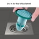 thumbnail image 4 of Desodorante Drenaje De Piso Plástico Tpr Cortable 4 Desagües Drenaje De 360 ​​​​Grados Drenaje De Ducha Colector De Cabello Para Baño Lavabo De Mano Azul seitruly HA025377-02, 4 of 5