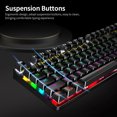 thumbnail image 3 of BAJEAL BAJEAL K200 Clavier de Jeu Mécanique Rétroéclairé RVB à 87 Touches avec Interrupteurs Bleus, Conception de Suspension Ergonomique, Capuchons de Touches Bicolores et Extracteur de Capuchons de Touches, Noir et Orange, 3 of 7