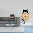 thumbnail image 2 of Estuche de pañuelos de escritorio,Caja de pañuelos faciales de madera estilo retro,Reloj de pared,Reloj de pared decorativo para baño o dormitorio,Reloj de pared para gatos silencioso,sin, 2 of 8