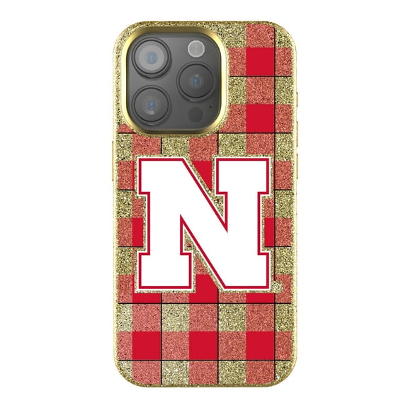 Keyscaper Nebraska Huskers Plaid Bling iPhone Case