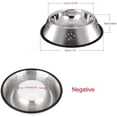 thumbnail image 5 of 2 comederos para perros de acero inoxidable con base de goma antideslizante, comedero para mascotas y bebedero (abajo: 18 cm, boca del cuenco: 13cm) JAMW Sencillez, 5 of 5