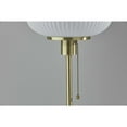 thumbnail image 5 of Antique Brass Striped Glass Glow Table Lamp, 5 of 5