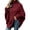 Red, variant on Sweater for Women Cable Knit Poncho Sweater Turtleneck Long Sleeve Loose Fit Casual Pullover Top