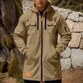 thumbnail image 6 of Men's Lightweight Waterproof Hooded Softshell Rain Jacket Long Windbreaker, 6 of 6