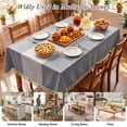 thumbnail image 6 of MeyJey 55”x84” Tablecloths for Rectangle Tables, Waterproof Linen Cotton Farmhouse Table Cloths with Tassel for Kitchen Dining, Gray, 6 of 10