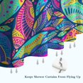 thumbnail image 6 of Blue Pioneer Flower and Leaf Pattern Shower Curtain 72"x84" ,Bathroom Decorative Shower Curtains Set with 12 Hooks,Modern Waterproof Washable Shower Curtain, 6 of 6