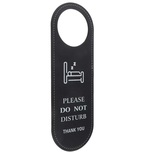 unbranded Hotel Room Do Not Disturb Door Hanger Double Sided PU Please Do Not Disturb Please Makup Up Room Sign Hotel Privacy Door Sign Hotel Room Door Hanger