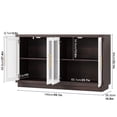 thumbnail image 2 of Homfa 55.1"W Modern Sideboard Buffet with Fluted Glass Doors, Accent Cabinet Console Table TV Stand, Brown & White, 2 of 8