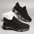 thumbnail image 6 of Men'S Lightweight Knit Sneakers - Trendy Lace-Up Running Footwear Featuring Air Cushion, Slip-Resistant PVC Sole, Casual Fabric Design, 6 of 9