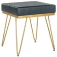 thumbnail image 3 of SAFAVIEH Jenine Faux Ostrich Square Bench, Navy/Gold, 3 of 5