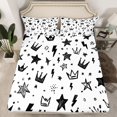 thumbnail image 2 of Feelyou Princess Crown Teen Full Size Sheets, Stars Lightning Bed Sheets, 4-Piece, 2 of 7