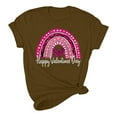 thumbnail image 5 of Meichang Hauts pour Femmes Chemise Tendance de la Saint-Valentin Hauts Mignons Imprimé Cœur Hauts de Vacances Manches Courtes Col Rond Décontracté Chandail Blouses, 5 of 5