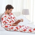thumbnail image 6 of Kdxio Crayfish And Hearts Men’s Pajama Set Pajamas For Men 2 Piece PJ Set with Men Pajama Pants and Long Sleeve T-Shirt Lounge Set-Large, 6 of 7