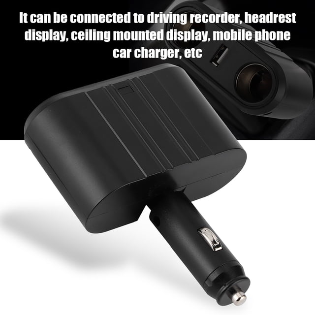 Adaptador Universal De Cargador Divisor Para Encendedor De Cigarros De 2 Para Automóvil Con Puerto De Carga Rápida USB 12-24V
