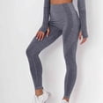 thumbnail image 4 of Pantalones de Yoga Para Mujer, Acanalados, Sin Mangas, Cintura Alta, Pantalones Cortos de Cintura Alta, Pantalones Ajustados Para Levantar La Cadera Odeerbi ODB-4, 4 of 7