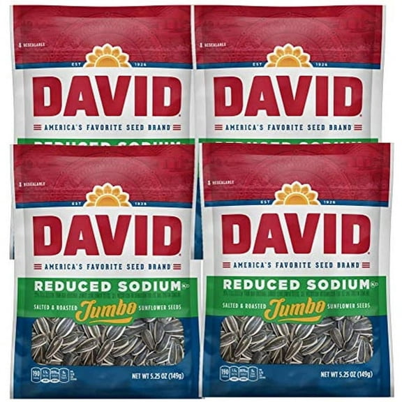 Jumbo Reduced Sodium Sunflower Seeds (4 Pack) 5.25 Oz Each