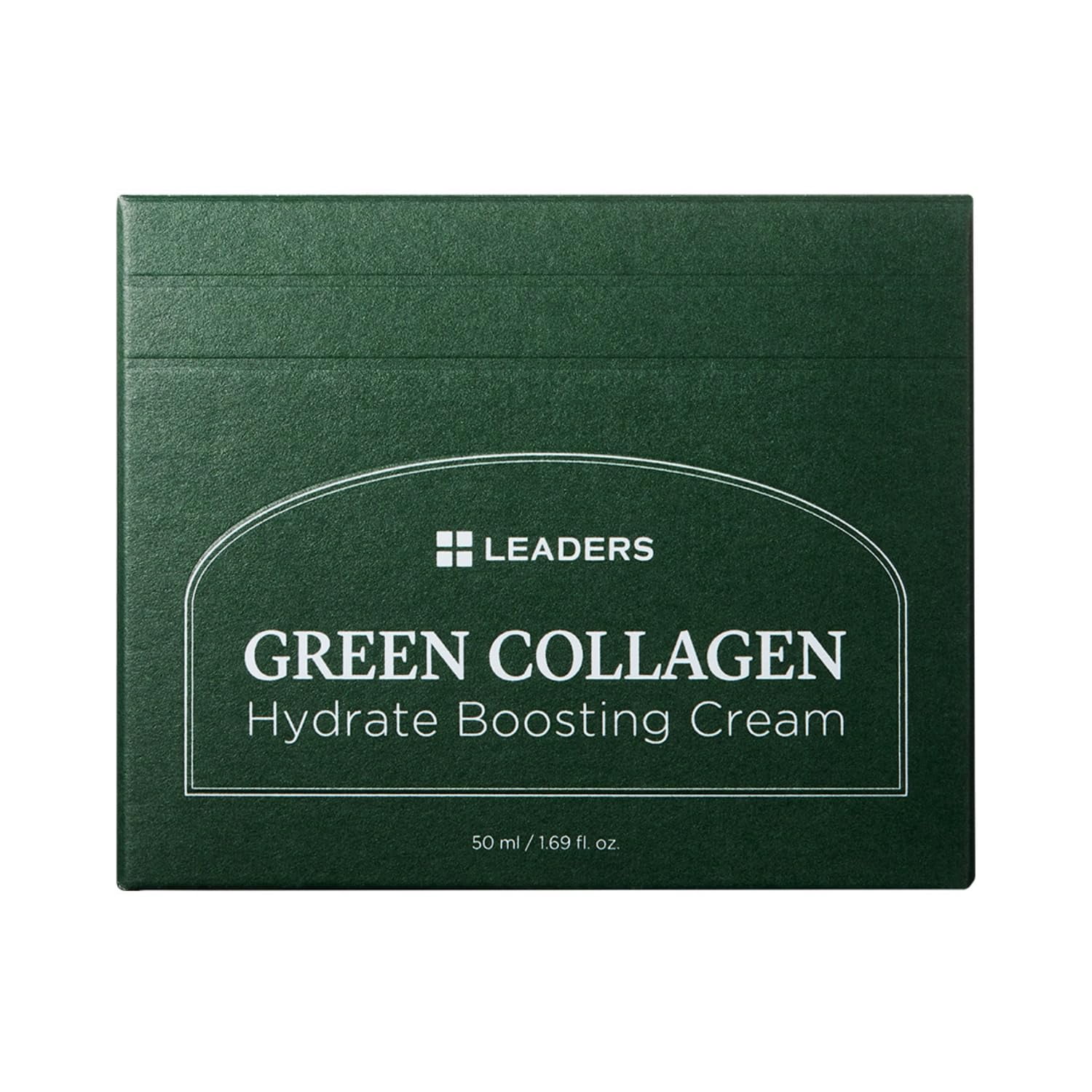 LEADERS Green Collagen Hydrate Boosting Cream – Vegan Moisturizer for Deep Hydration, Skin Elasticity, Firmness, & Anti-Aging – Plant-Powered Collagen Formula, Wrinkle Reduction, Skin Renewal – 50ml
