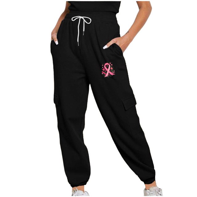 Womens Jogging Pants Casual Sweatpants With Pocket Elastic Waist Pants For Workout Running