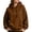 08#Coffee, variant on Solid Hoodie for Women Drawstring Long Sleeve Drop Shoulder Hooded Sweatshirt Casual Streetwear Pullover Top for Fall Winter Wear Khaki 2XL