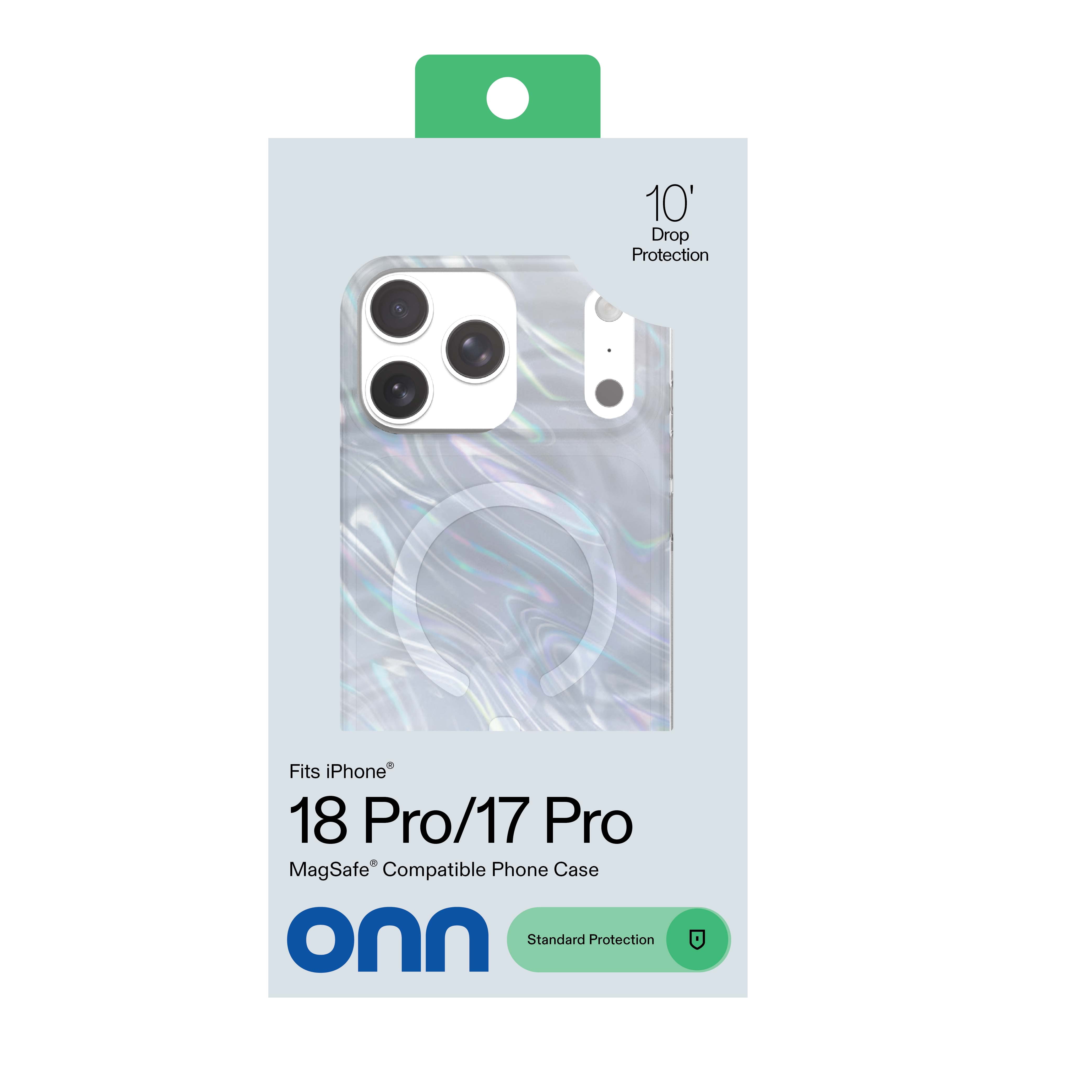 onn Phone Case for iPhone 18 Pro / 17 Pro, MagSafe Compatible - Pearlescent White