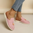 thumbnail image 5 of Pandaie Womens Mules Suede Slip on Dressy Loafers Ladies Closed Toe Backless Slides 2026 Casual Walking Shoes for Business Work Office Pink Size 9, 5 of 9