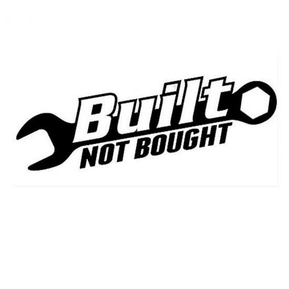 (2) Built Not Bought JDM Vinyl Decal Hellaflush Car Window Stickers illest BLACK