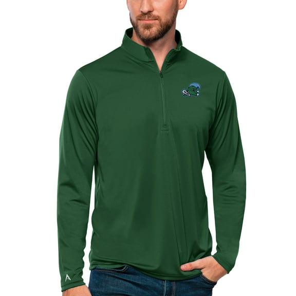 Men's Antigua Green Tulane Green Wave Tribute Quarter-Zip Top