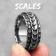 thumbnail image 3 of Retro Geometry Texture Men Rings Stainless Steel Women Jewelry Punk New In Stranger Things Fashion Accessories Gift Wholesale, 3 of 5