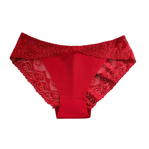 Gubotare Women's Panties Full Brief Women's Bikini Underwear Classic Bikini Panties (Red,S)