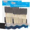 thumbnail image 5 of 2 inch Foam Sponge Wood Handle Paint Brush Set (Super Value Pack of 40) - Lightweight, Durable and Great for Acrylics, Stains, Varnishes, Crafts, Art, 5 of 5