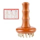 thumbnail image 5 of Peine de masaje de madera con 29 dientes de latón para masaje profundo de cuerpo, cuello, manos, hombros, brazos y espalda. con mapa de puntos, 5 of 9