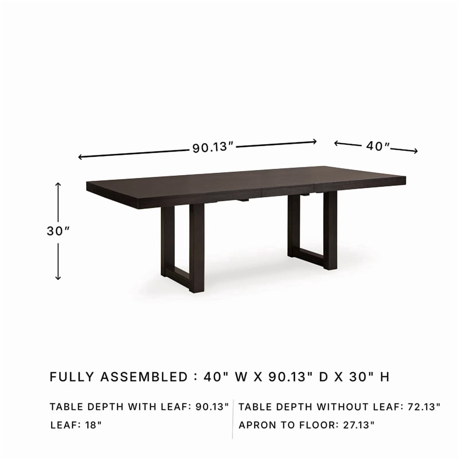 Signature Design by Ashley Neymorton Dark Grayish Brown Dining Extension Table
