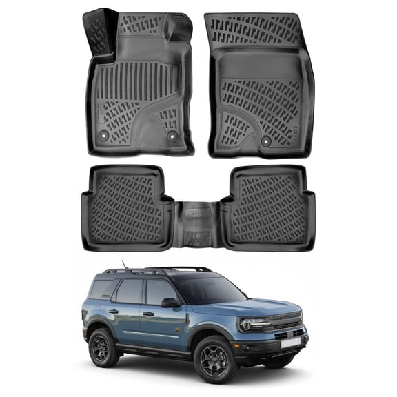 Ford Bronco Sport 3D Floor Mat - Black, Carpet | 2021 and Up