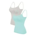 thumbnail image 1 of Camisole 2 Pcs pour Femmes avec Coussin de Poitrine Four Seasons Grande Taille Modal Dos Beauté, 1 of 5
