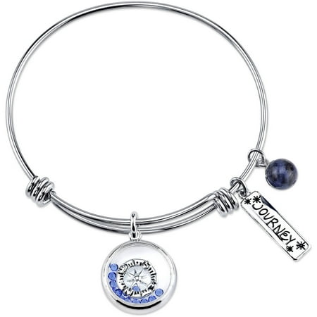 Little Luxuries Stainless Steel Expandable "Journey" Bangle Bracelet