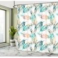 thumbnail image 5 of Ambesonne Leaves Shower Curtain, Double Exposure Tropical, 69"Wx84"L, White and Multicolor, 5 of 5