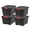 Black, variant on IRIS USA 27 Quart Plastic Storage Box with Lid, Stackable Design, Pearl, 6 Pack