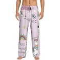 thumbnail image 2 of Lsque No Drama Llama Print Men's Pajama Pants, Lounge Pant - Comfortable Home Wear,Elastic Waistband, Stylish Design-XX-Large, 2 of 9
