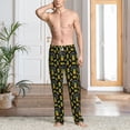 thumbnail image 5 of Uemuo Pineapple Pattern Men's Wide Leg Palazzo Lounge Pants with Pockets Light Weight Loose Comfy Casual Pajama Pants-Medium, 5 of 9