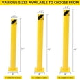 thumbnail image 2 of Towallmark Safety Bollard 2/4/6 Packs, 36/42/48 Inch Height Steel Bollard Post for Parking Lot, 4.5 Inch Diameter Pipe, Yellow Safety Bollard Post with 16 Anchor Bolts, 2 of 7