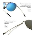 thumbnail image 5 of Cyxus Polarized Aviator Sunglasses for Men Classic Mirrored Lens UV Protection（Blue）, 5 of 8