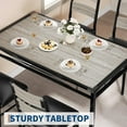 thumbnail image 5 of Roromall Dining Table Set, Wood Kitchen Table with Upholstered Chairs, Kitchen Table Chairs Set w/Collision Angle for Small Space, Dining Room, Apartment, 5 of 7