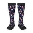 thumbnail image 2 of Lsque Retro Rabbit Flower Printed Crew Socks Men's Women's LightWeight Thin Casual Calf Socks ,Knee High Socks,Cotton Socks, 2 of 9